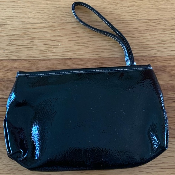 Black Patent Nine West Wristlet - Picture 2 of 4